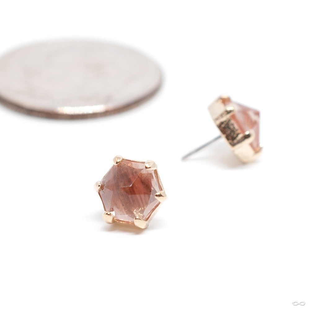 PAIR Pupil Hall Family Ghost Yellow Gold Sunstone Single PAIR